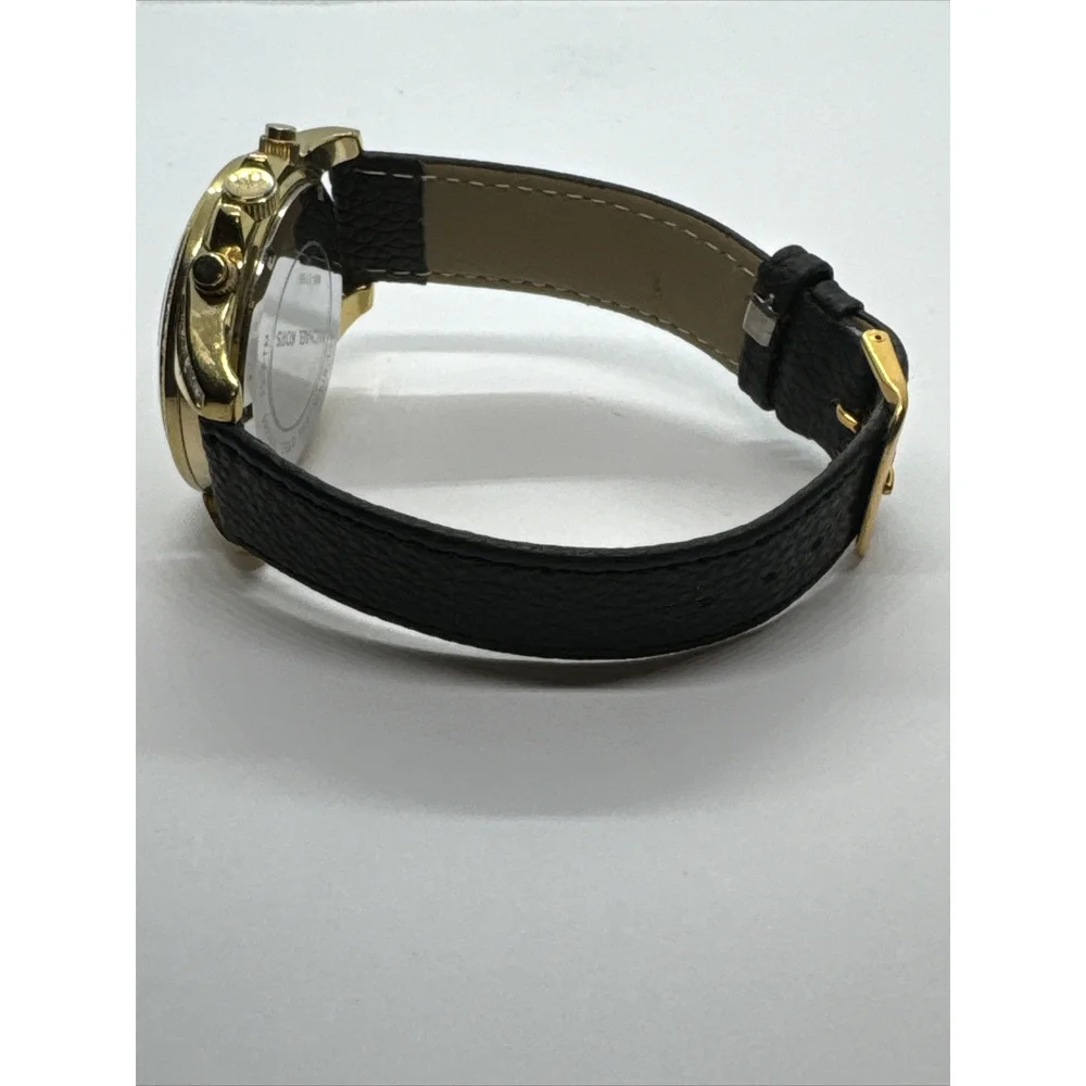 Michael Kors Blair MK5166 Women's Black Leather Analog Dial Quartz Watch JNA831